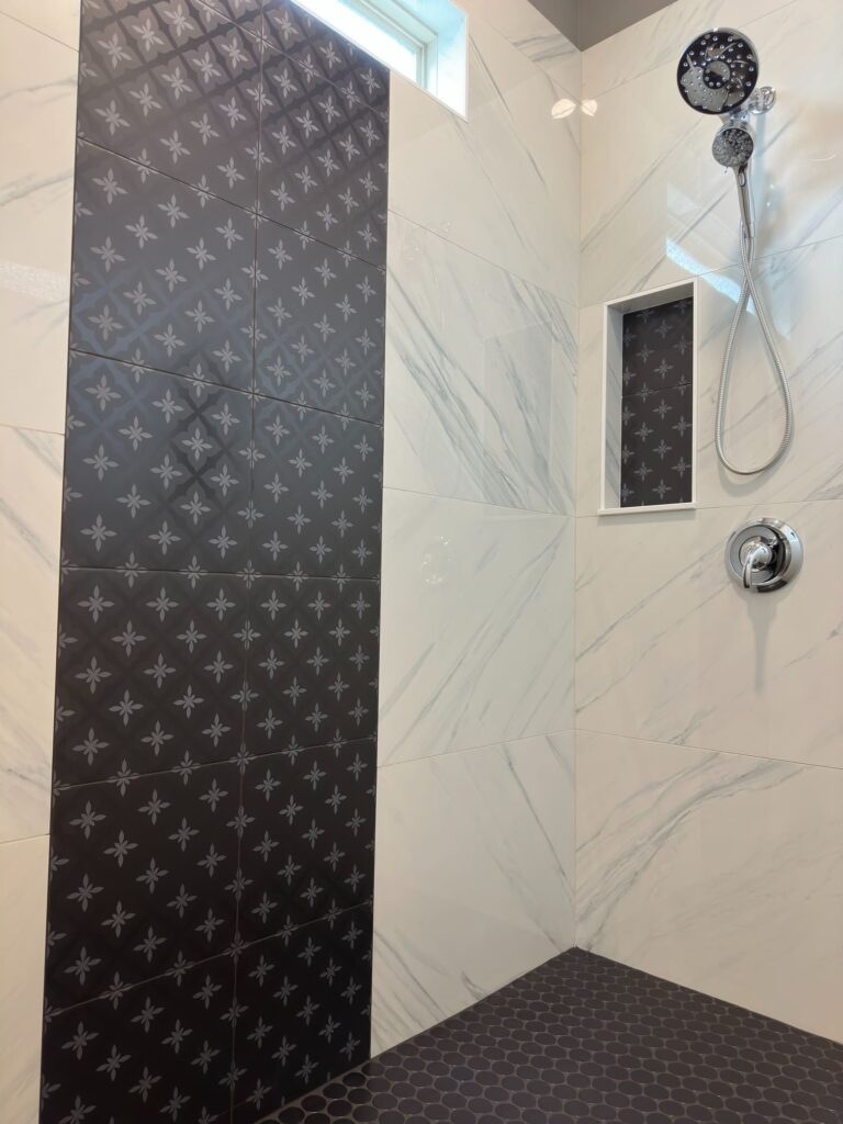 photo 4 from the Penny Swirl bathroom remodeling project by ARTOS