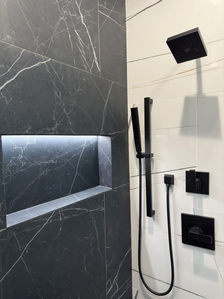 photo 4 from the Black Tuxedo bathroom remodeling project by ARTOS