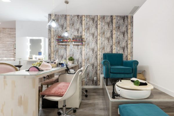remodeled nail salon interior