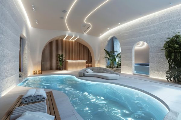 remodeled commercial spa interior